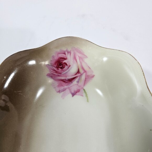 Vintage Mignon ZS and Co Bavaria Porcelain Rose Pattern Oval Celery Serving Dish - Picture 5 of 14